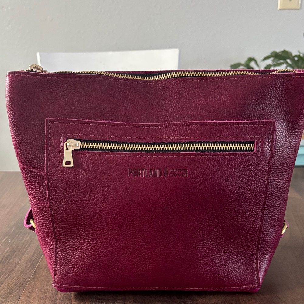 Portland Leather Orchid small Tote backpack. New Unicorn,never carried.